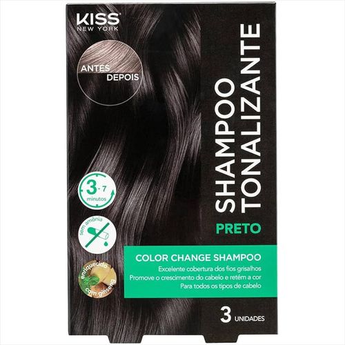 Kiss NY Shampoo Tonalizante Preto Kiss NY Shampoo Tonalizante Preto