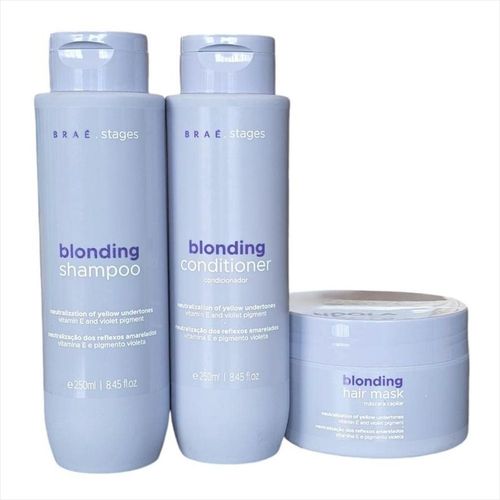 Kit Braé Stages Loiro  Condicionador + Shampoo + Máscara