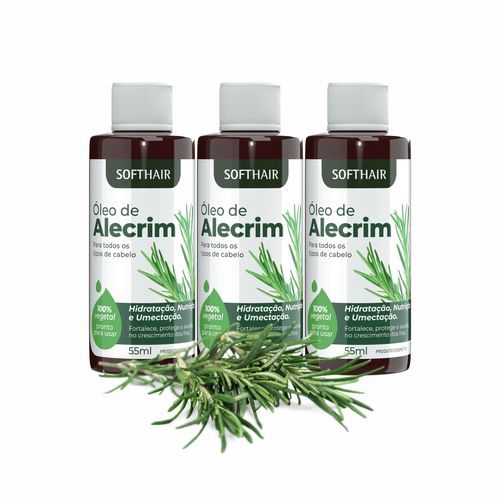 3 Óleo De Alecrim Para Crescimento Capilar Umectação Cabelo