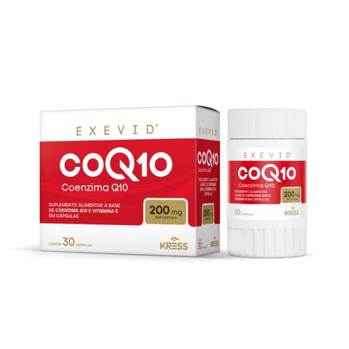 Coq10 Exevid Suplemento Coenzima Q10 200mg Kress 30cps Coq10 Exevid Suplemento Coenzima Q10 200mg Kress 30cps