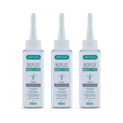 Tônico Para Combater Calvície Queda Solução Cabelo Finos 3un