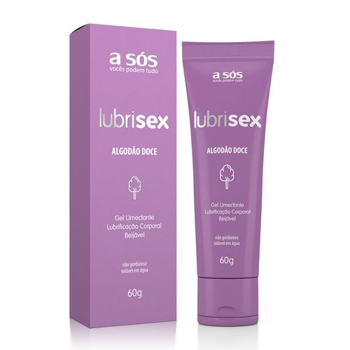 Gel de Algodao Doce Beijável e Hipoalergênico Lubrisex 60g Gel de Algodao Doce Beijável e Hipoalergênico Lubrisex 60g