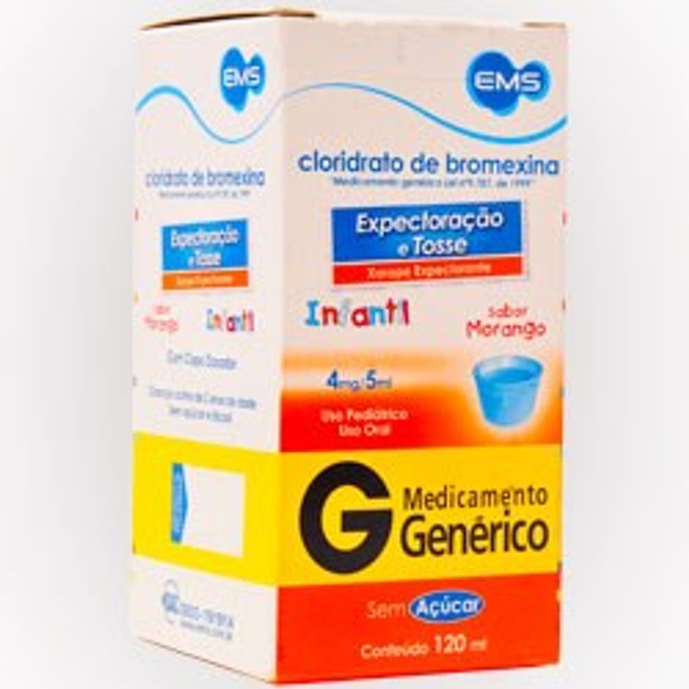 Qual Melhor Remedio Para Imunidade Infantil Cloridrato de Bromexina Infantil Xarope 4mg Genérico EMS 120ml