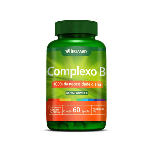 Complexo B 100% Idr C/60 Cápsulas - Herbamed Complexo B 100% Idr C/60 Cápsulas - Herbamed