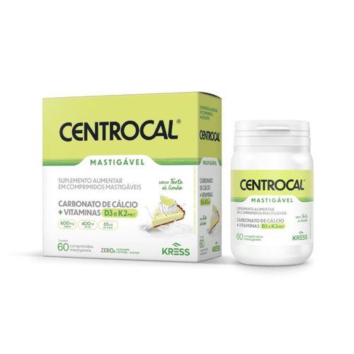 Centrocal Suplemento Alimentar Cálcio + Vitaminas D3 e K2 Limão Kress 60cpr Centrocal Suplemento Alimentar Cálcio + Vitaminas D3 e K2 Limão Kress 60cpr