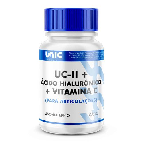 UC II + Ácido Hialurônico + Vit C (Para Articulação) - 30 cáps UC II + Ácido Hialurônico + Vit C (Para Articulação) - 30 cáps