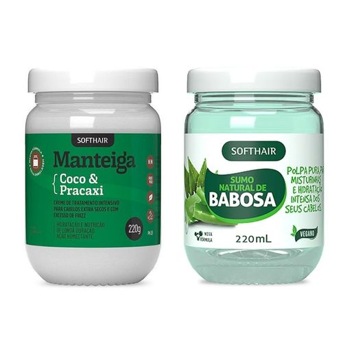 Sumo Babosa Natural Cabelo + Manteiga Capilar Coco Pracaxi