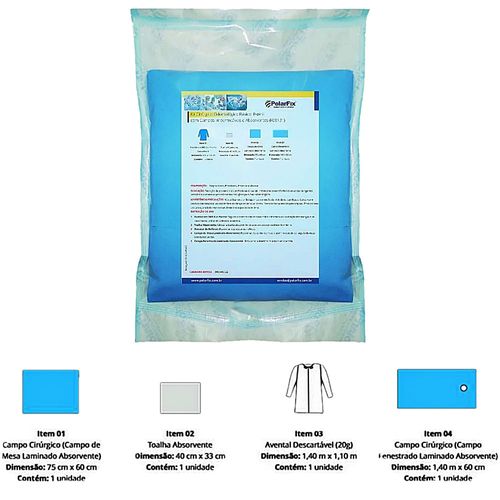 Kit Cirúrgico Odontológico Básico Estéril PolarFix Kit Cirúrgico Odontológico Básico Estéril PolarFix