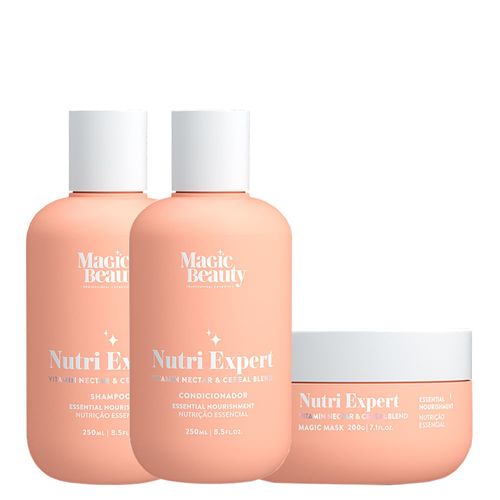 Kit Magic Beauty Nutri Expert Vitamin Nectar - Shampoo 250ml + Condicionador 250ml + Máscara 200g Kit Kit Magic Beauty Nutri Expert Vitamin Nectar - Shampoo 250ml + Condicionador 250ml + Máscara 200g Kit