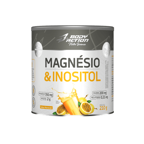 Magnésio E Inositol Taurina Melatonina 210g Bodyaction - Maracuja Magnésio E Inositol Taurina Melatonina 210g Bodyaction - Maracuja