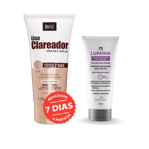 Desodorante + Creme Clareia As Axilas Virilha Manchas Escura