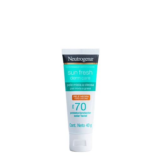 Protetor Solar Facial Neutrogena Sun Fresh® Derm Care FPS 70 40g Pele Mista a Oleosa Pele Negra 40g