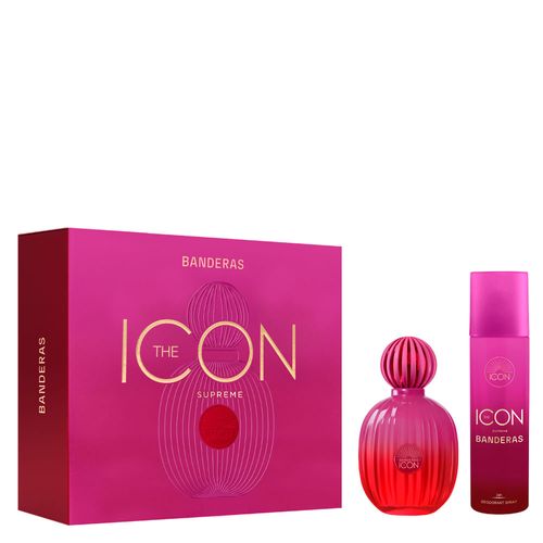 Kit Coffret Perfume Banderas The Icon Supreme Intense For Women Feminino - Eau de Parfum 100Ml + Desodorante 150ml Coffret