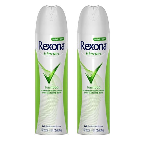 Desodorante Aerosol Rexona Bamboo Feminino 105g 2 unidades Desodorante Aerosol Rexona Bamboo Feminino 105g 2 unidades