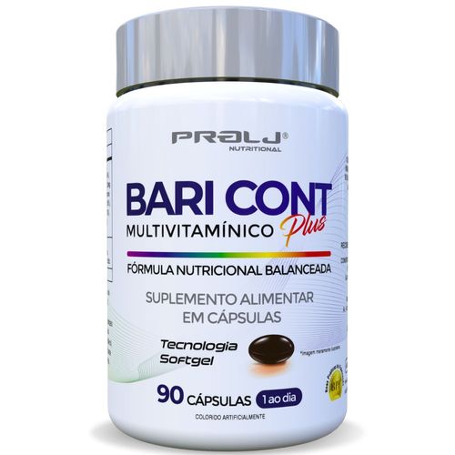 BARI CONT PLUS MULTIVITAMINICO PARA BARIÁTRICOS 90 CÁPSULAS SOFTGEL PROLJ NUTRITIONAL BARI CONT PLUS  MULTIVITAMINICO 90 CÁPSULAS SOFTGEL