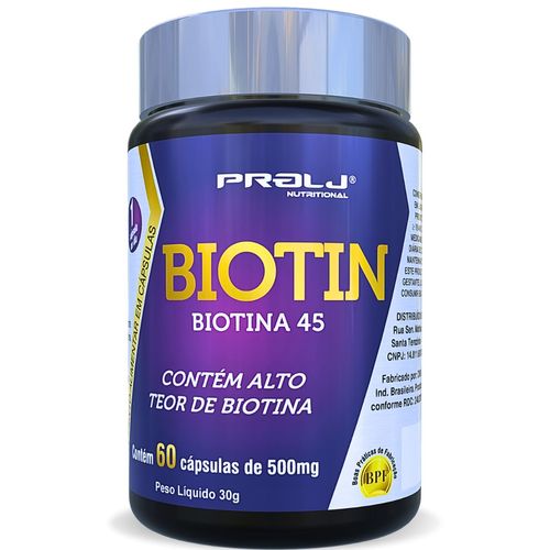 BIOTIN 45 BIOTINA 45mg 60 CÁPSULAS