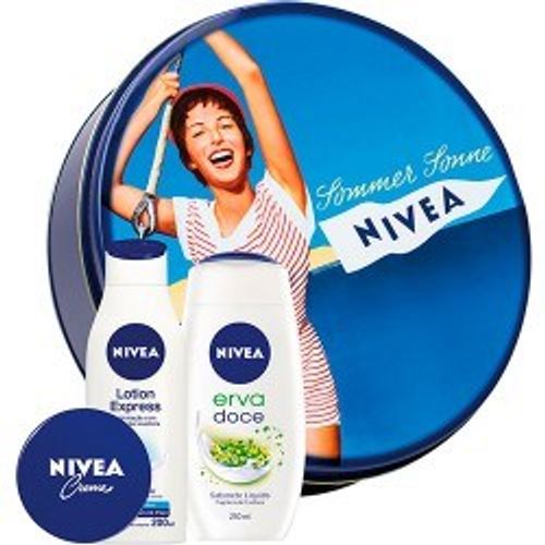 Kit-Nivea-Locao-Hidratante---Sabonete-Liquido---Creme---Lata-Vintage