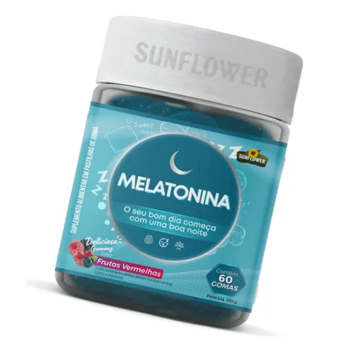 Kit 4 Melatonina Gummy 60 Gomas Frutas Vermelhas Sunflower