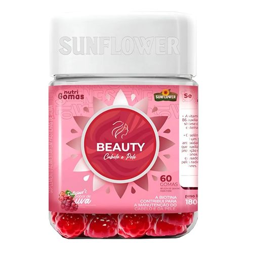 Hair Vitamina Gummy Cabelos/pele/unha Biotina Sunflower Hair Vitamina Gummy Cabelos/pele/unha Biotina Sunflower