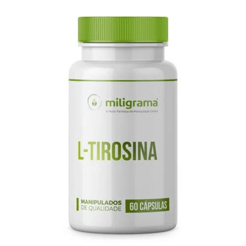 L-Tirosina 500mg: alívio do stress e ansiedade 60 Cápsulas L-Tirosina 60 Cápsulas 60 Cápsulas