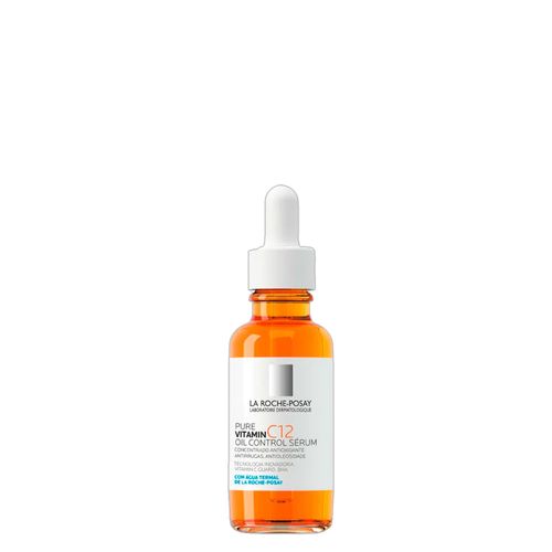 Sérum Antirrugas La Roche-Posay Pure Vitamin C12 Oil Control 30ml La Roche-Posay Pure Vitamin C12 Oil Control Antirrugas para Peles Oleosas Sérum 30ml