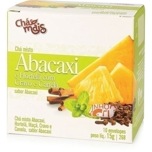 Chá Abacaxi e Hortelã com Cravo e Canela 10 Sachês Chá Mais