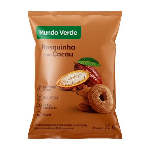 Rosquinha com Cacau sem Glúten Mundo Verde 30g Rosquinha com Cacau sem Glúten Mundo Verde 30g