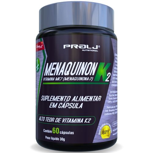 Menaquinon K2 Vitamina Mk7 (menaquinona-7) 60 Cápsulas Prolj Nutritional MENAQUINON K2 MK7 60 CÁPSULAS Menaquinon K2 Vitamina Mk7 (menaquinona-7) 60 Cápsulas Prolj Nutritional MENAQUINON K2 MK7 60 CÁPSULAS