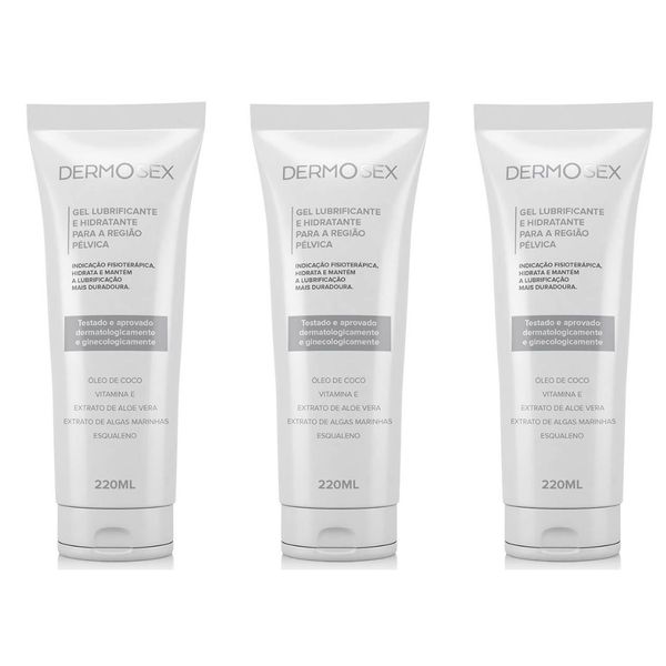 3x Gel Partes Íntimas Ressecada Feminina Óleo De Coco Íntimo