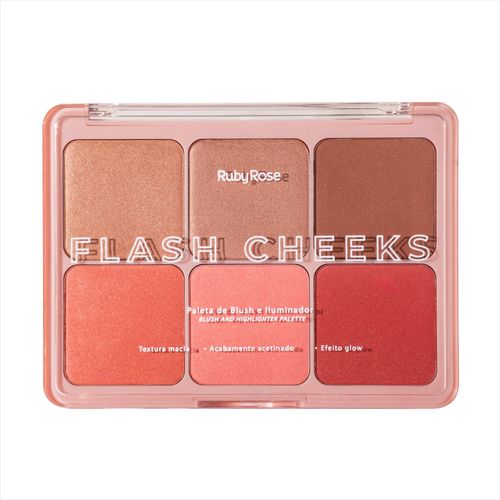 Ruby Rose Paleta de Blush e Iluminador Flash Cheeks HBM1000