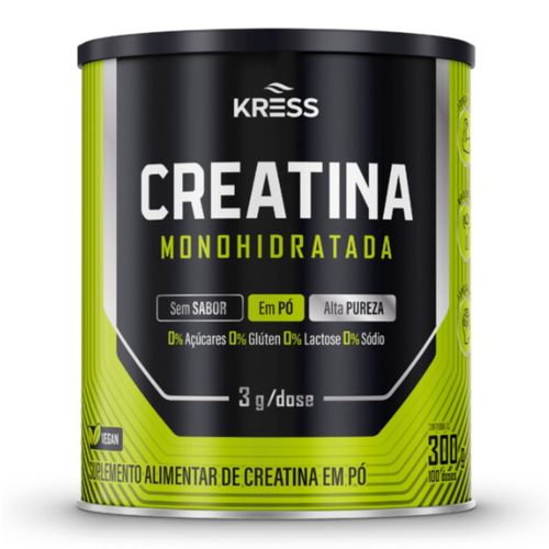 Creatina Monohidratada Alta Pureza Kress 300g Creatina Monohidratada Alta Pureza Kress 300g