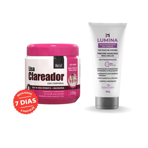 Clarear Virilha Axila Rosa Mosqueta + Antitranspirante Creme Clarear Virilha Axila Rosa Mosqueta + Antitranspirante Creme