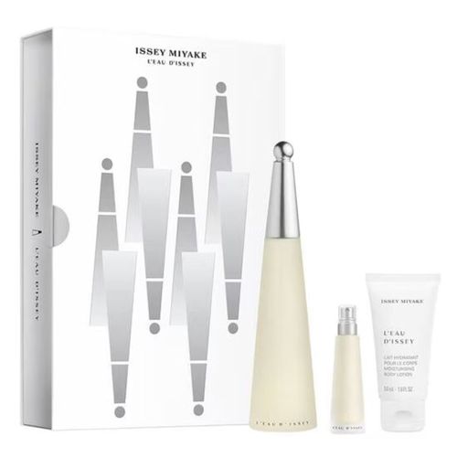 Kit Issey Miyake L'eau d'Issey Feminino - Eau de Toilette 100ml + 10ml + Body Lotion 50ml Kit