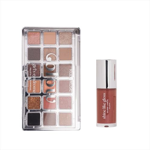 Kit Ruby Rose Paleta Girls Syndrome+Gloss Shine Like Talking Kit Ruby Rose Paleta Girls Syndrome+Gloss Shine Like Talking