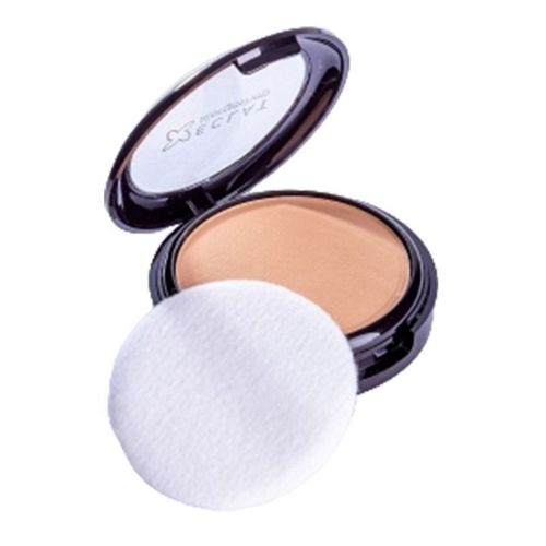 Pó Compacto Facial Hipoalergênico Eclat Cor 03 Bege Escuro Alergoshop 9g Bege