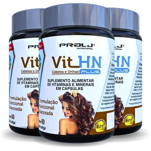 VIT HN PLUS 180 CÁPS GEL SAÚDE CABELOS UNHAS PELE KIT 3 VIT HN PLUS 180 CÁPS GEL SAÚDE CABELOS UNHAS PELE KIT 3