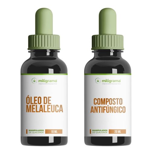 Tratamento Micose de Unha: Óleo de Melaleuca + Solução com Fluconazol Tratamento Micose de Unha Uso Tópico - Óleo de Melaleuca 10ml + Solução com Fluconazol 20ml