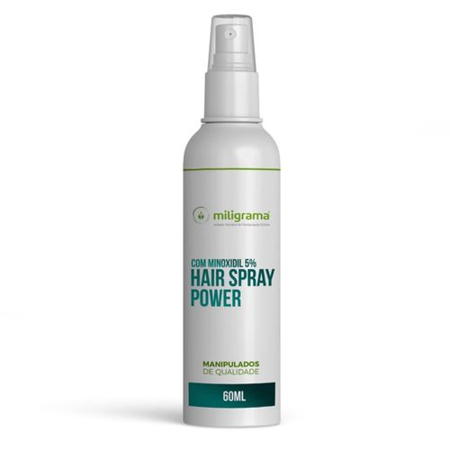 Hair Spray Power 60ml Minoxidil + Auxina Tricógena + Octopirox + Queratina Spray Power 60ml
