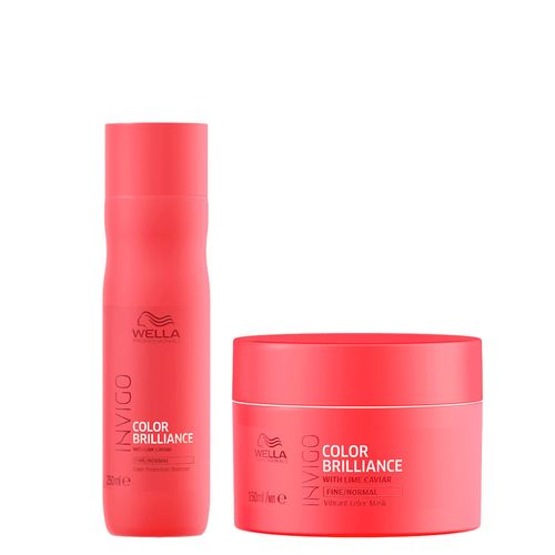 Kit Wella Professionals Invigo Color Brilliance - Shampoo 250ml + Máscara 150ml Kit Kit Wella Professionals Invigo Color Brilliance - Shampoo 250ml + Máscara 150ml Kit
