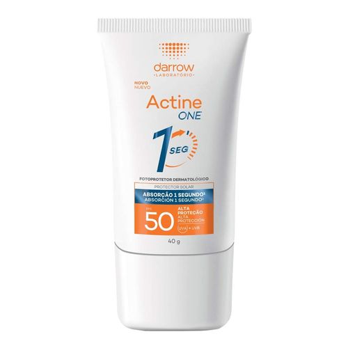 Kit Protetor Solar Facial Darrow Actine FPS 50 One Sem Cor 40g 100 Unidades Kit Protetor Solar Facial Darrow Actine FPS 50 One Sem Cor 40g 100 Unidades