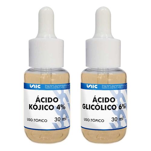 Ácido Kójico 4% mais Ácido Glicólico 6% - 30ml cada