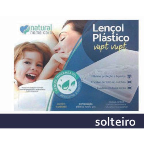 Lencol Plastico Impermeavel Natural Home Care Vapt Vupt Solteiro Único Único