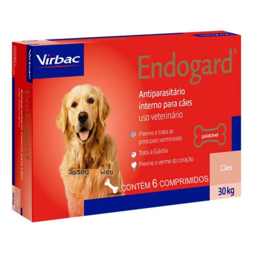 ENDOGARD - para cães até 30kg- cx c/6 compr. único ENDOGARD - para cães até 30kg- cx c/6 compr. único