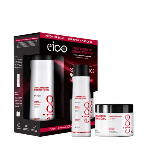 Kit Eico Pro Tratamento Obrigatório - Shampoo 300ml + Máscara 300g Kit