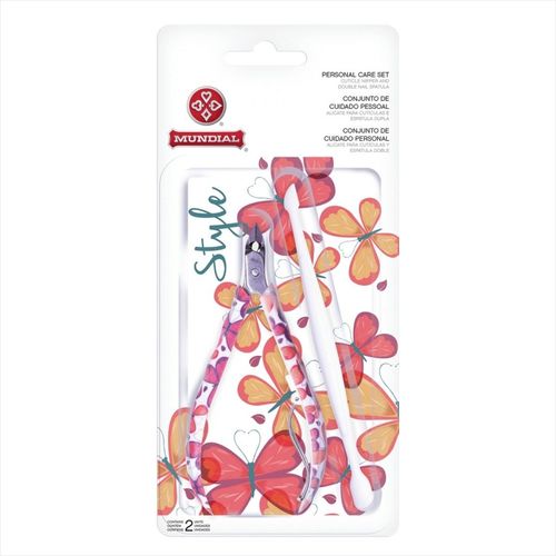Mundial Cj 758 Alicate de Cuticulas e Espatula Dupla Mundial Cj 758 Alicate de Cuticulas e Espatula Dupla