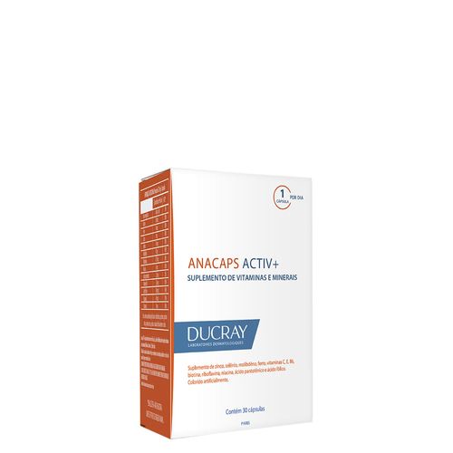 Suplemento Alimentar para Cabelos e Unhas Ducray Anacaps Activ+ com 30 Cápsulas 30 Cápsulas Suplemento Alimentar para Cabelos e Unhas Ducray Anacaps Activ+ com 30 Cápsulas 30 Cápsulas