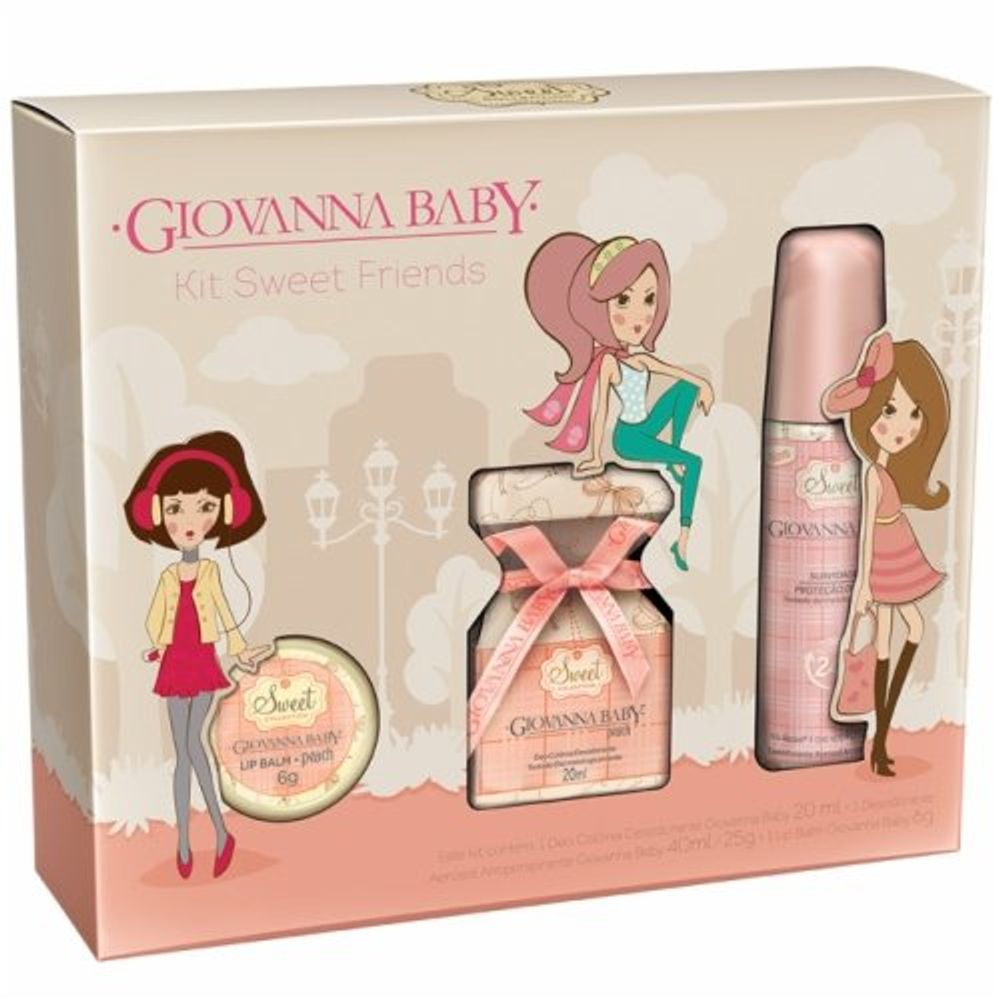 Kit Miniatura Giovanna Baby + Lip Balm Peach Drogarias Pacheco