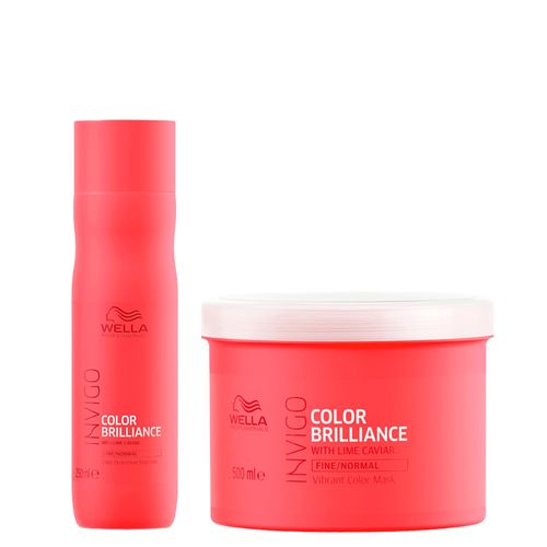 Kit Wella Professionals Invigo Color Brilliance - Shampoo 250ml + Máscara 500ml Kit