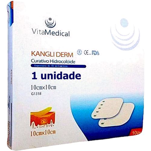 Curativo Hidrocoloide Kangli Derm Extrafino Vita Medical - 10 x 10 cm - Unidade Curativo Hidrocoloide Kangli Derm Extrafino Vita Medical - 10 x 10 cm - Unidade