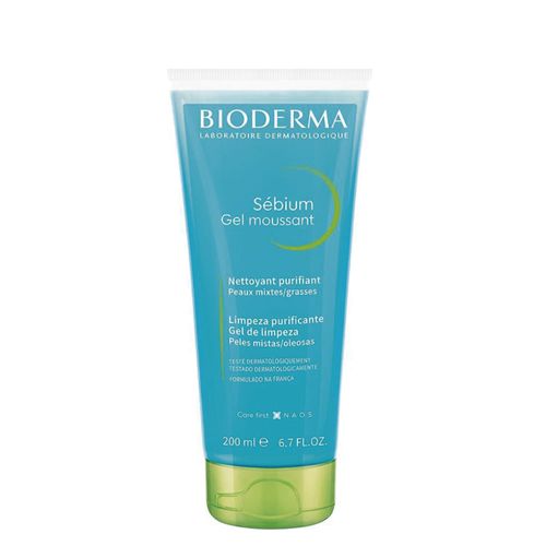 Gel de Limpeza Antioleosidade de Alta Tolerância Bioderma Sébium Gel Moussant 200ml 200ml